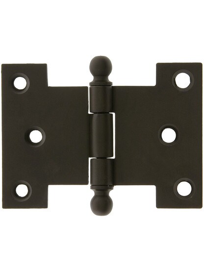 Solid-Brass Parliament Hinge with Ball Tips - 2 1/4 inch x 3 inch in Oil-Rubbed Bronze.